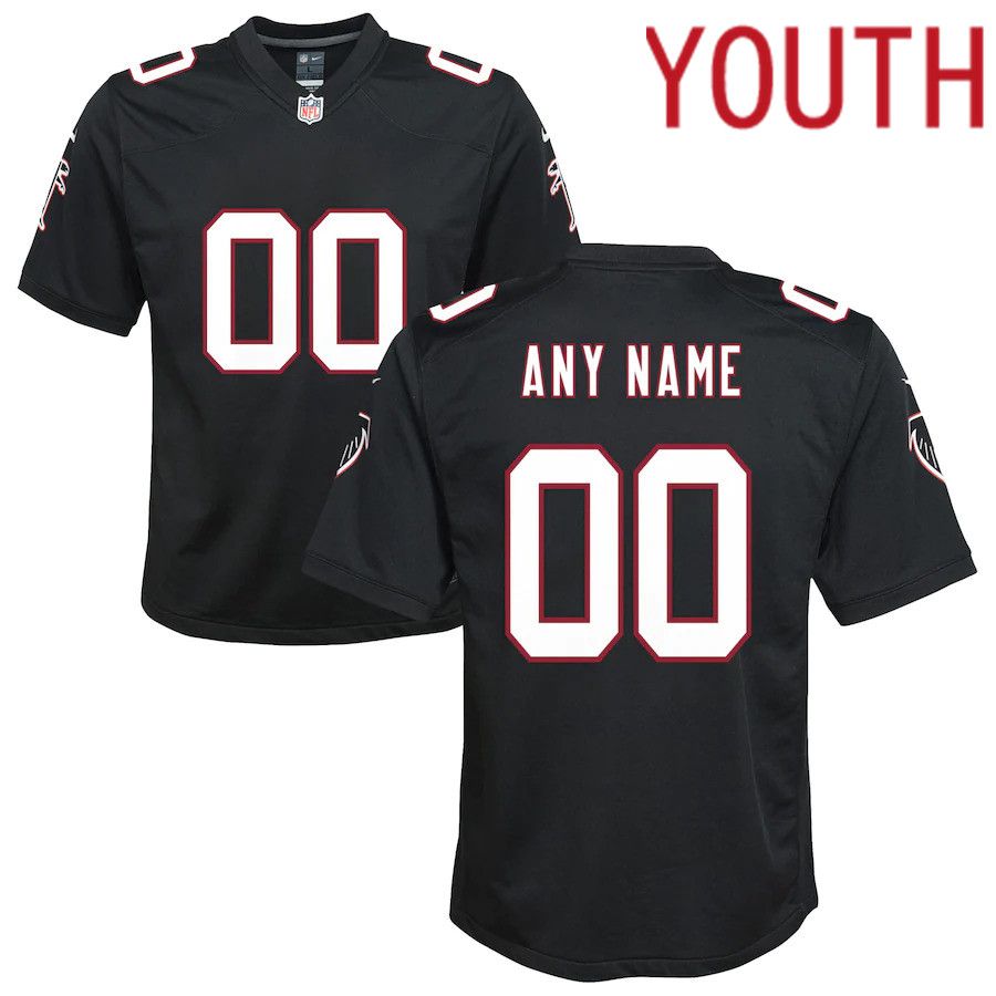 Youth Atlanta Falcons Nike Black Throwback Custom Game NFL Jersey